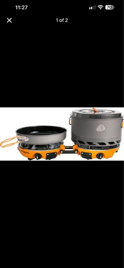 Jetboil Genesis Basecamp Backpacking and Camping Stove Cooking System with Camping Cookware