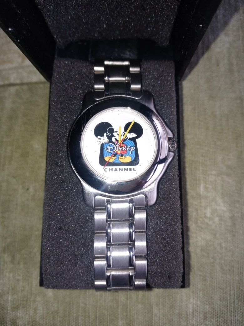 Disney Silver Disney Channel Unisex Mickey Mouse Watch!
