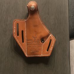 Leather Gun Holster & Pouch