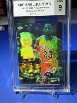 1991-92 Upper Deck Award Winner MICHAEL JORDAN HOLOGRAMS #AW4 