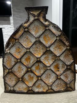 ✨ Medium 14” Rustic Metallic Decorative Vase with Branches