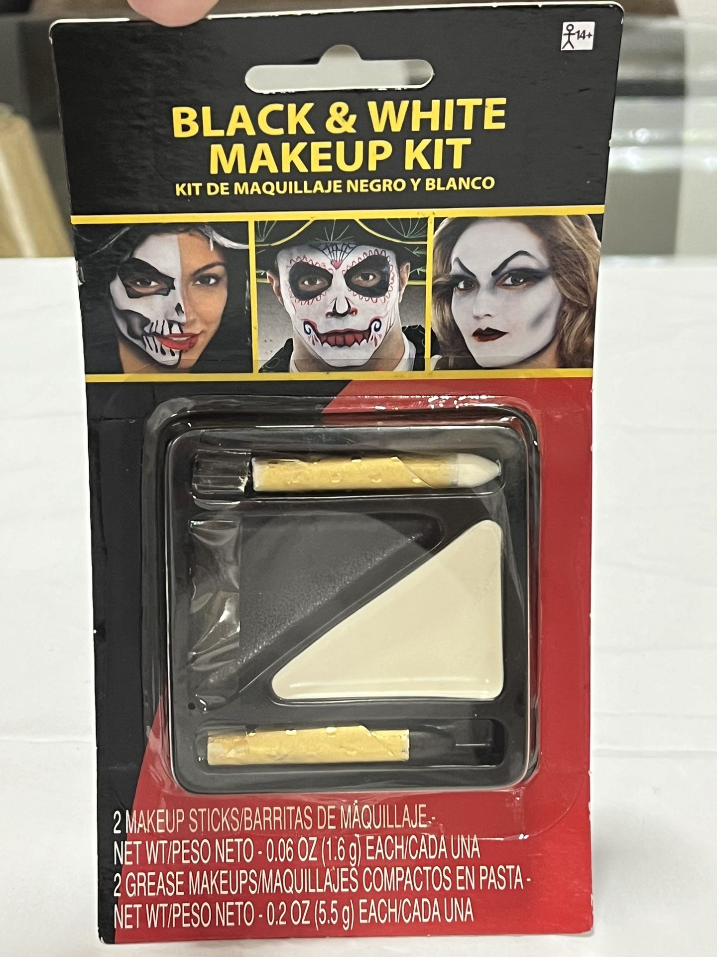 Black & White Makeup Kit. 2 Makeup Sticks Non-Toxic. Age 14+