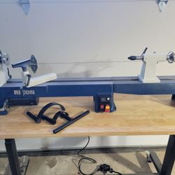 RIKON 70-220VSR 12-1/2" x 20" MIDI VSR LATHE W/ 24" BED EXTENSION & VARIOUS TOOL RESTS $600 