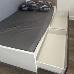 Ikea Twin Bed With Storage And Mattress