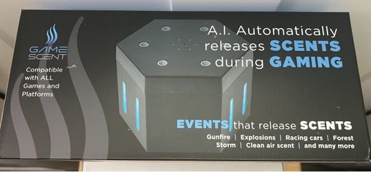BRAND NEW IN BOX Elevated Perceptions GameScent Console (Automated Gaming Scent Atomizer)     •    Instant Audio-to-Scent Translation: With our advanc