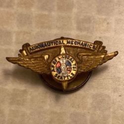 Rare Vintage Seattle Local 751 Union Lapel Hat Pin - Aeronautical Mechanics Complete
