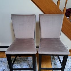 Bar Chairs, 2 pc, microfiber 