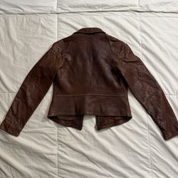 Vintage Brown Leather Jacket 
