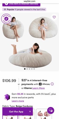 Trule 3 in 1 Convertible Bean Bag Chair