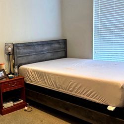 Queen Bed With Mattress, ( Memory Foam )