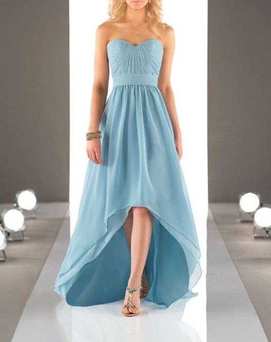 Elegant Sorella Vita Women's Strapless Blue Evening Gown Dress Size 10