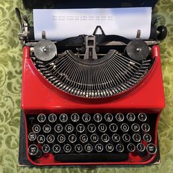 Beautiful 1938 Red Remington With New Platten, Rubber And Professionally Serviced Last Week