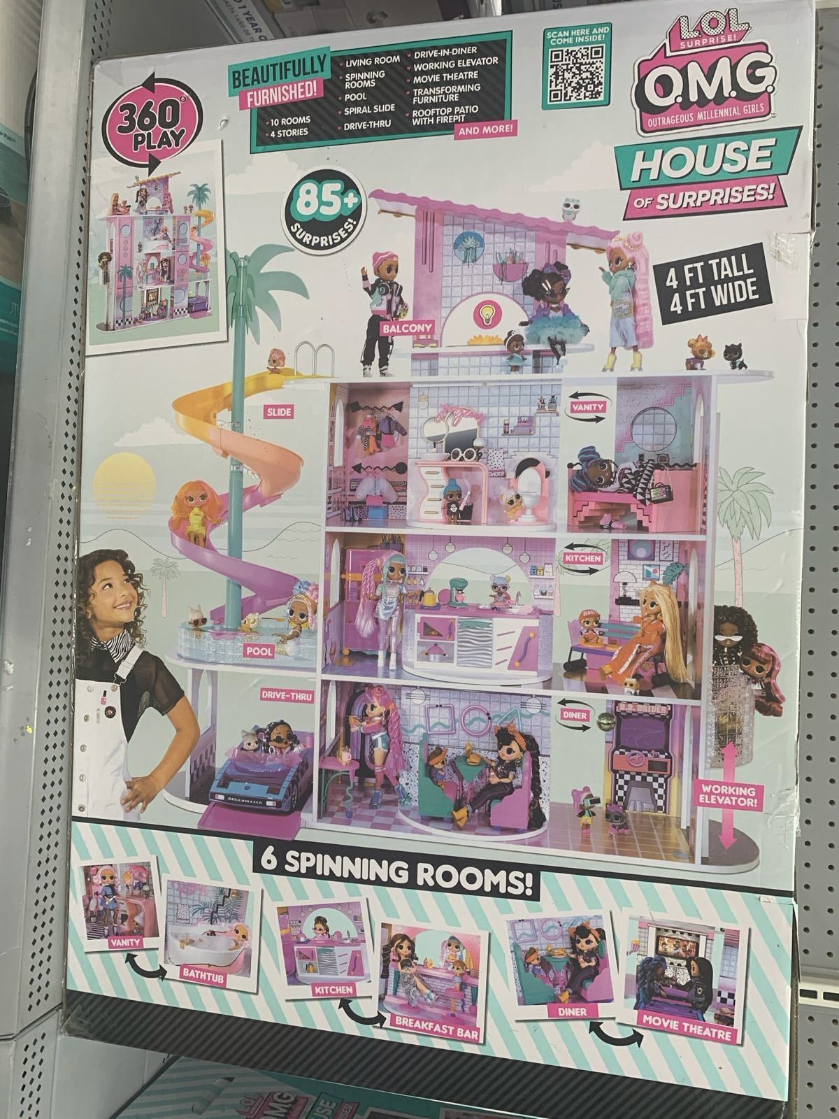 Lol Surprise OMG House of Surprises New Real Wood Dollhouse