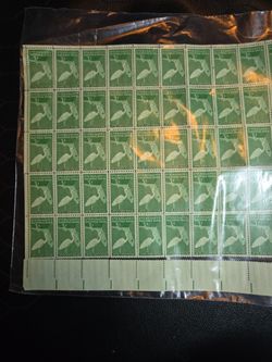 1947 Postage Stamp Sheet Dec. 5th 1947 Issue