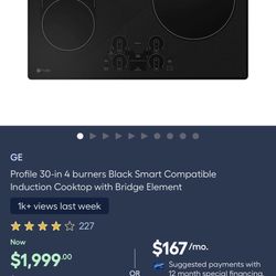 GE INDUCTION COOK TOP