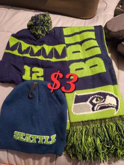  Seahawks Beanies & Scarf 