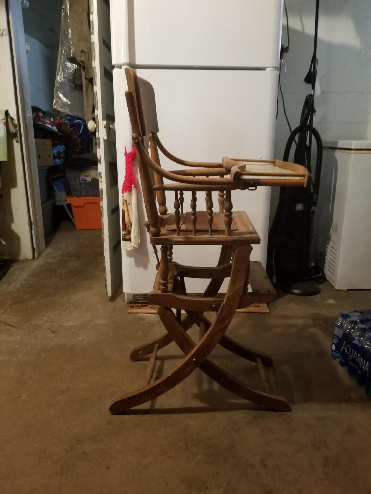 Antique high chair/rocker