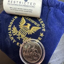 2005 Restricted Uncirculated California Quarter Reserve Set