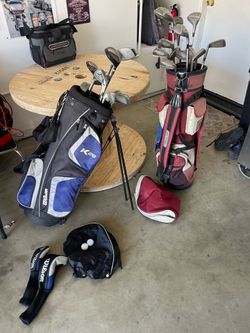 2 Sets of Golf Clubs and Bags