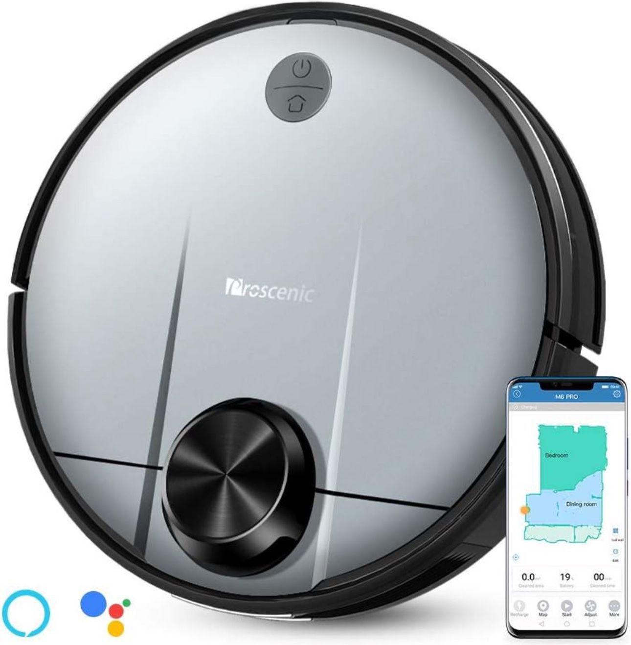 Wholesale Proscenic M6 PRO Wi-Fi Robot Vacuum Cleaner and Mop, Alexa & Google Home& App Control, Lidar Navigation, Robotic Vacuum with Mapping
