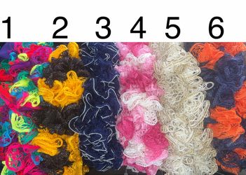 Handmade ruffled scarf