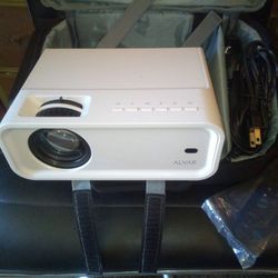 Alver Portable Projector With A 120in Projector Screen