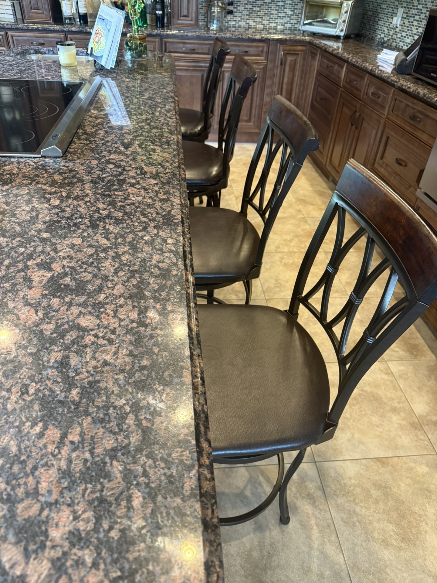 Set Of 4 Swivel 26” Counter Height Stools