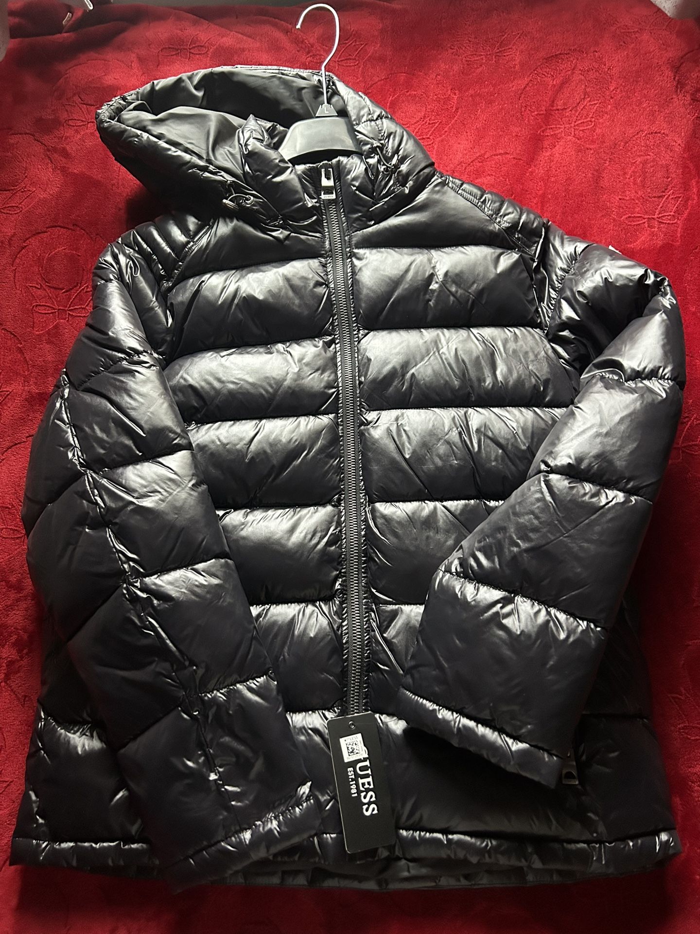 GUESS Men's Hooded Puffer Coat