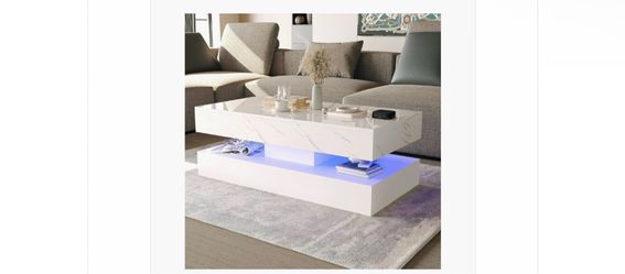 Glitter wood coffee table two yystorage drawers