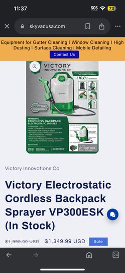  Victory Professional Co vs rdless Electrostatic Backpack Sprayer