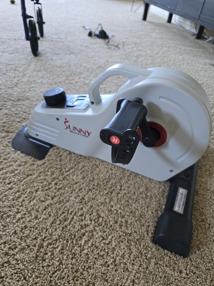 Under Desk Pedal Exerciser, Portable Indoor Cardio Mini Bike at Home, Arm/Leg Cycle for Seniors