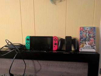 Nintendo Switch With Super Smash Bros Ultimate Bundle