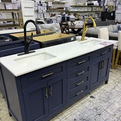 72" Double Bowl Sink Vanity