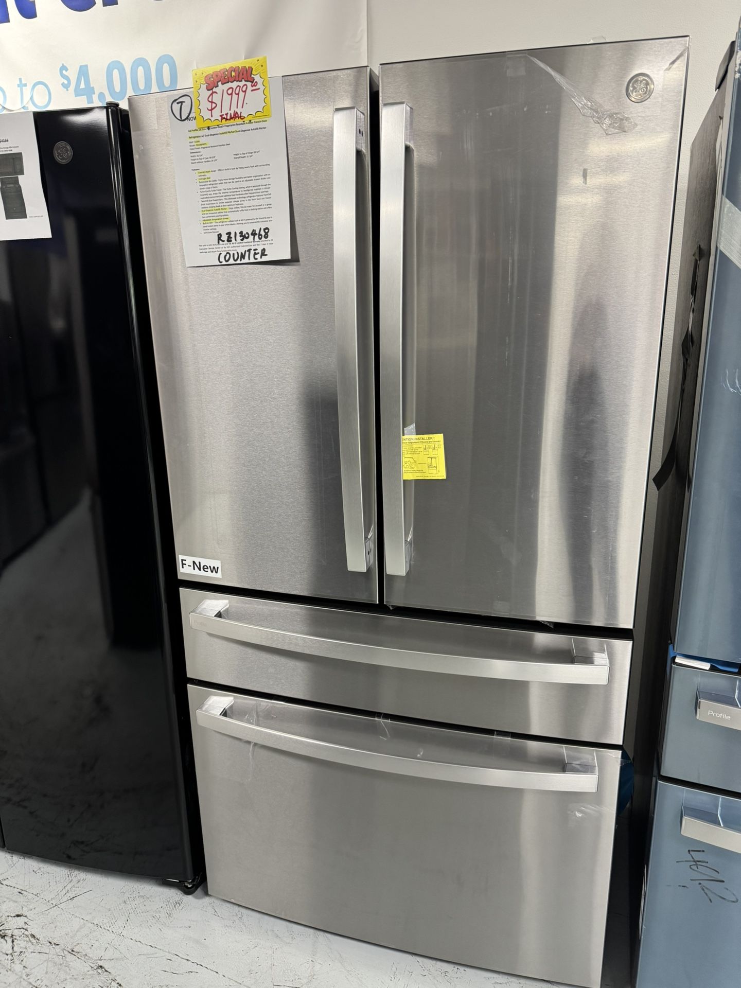 GE Profile Counter Depth Refrigerator With Convert Drawer And Autofill Pitcher