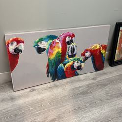 Artwork Signed Parrots 