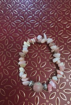 Pink opal bracelet