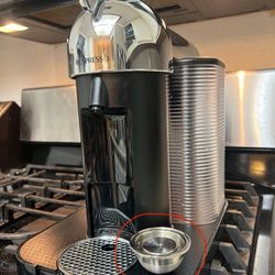 Nespresso Vertuo Chrome Espresso Machine With Reusable Pod