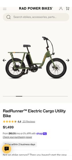 RadRunner™ Electric Cargo Utility Bike
