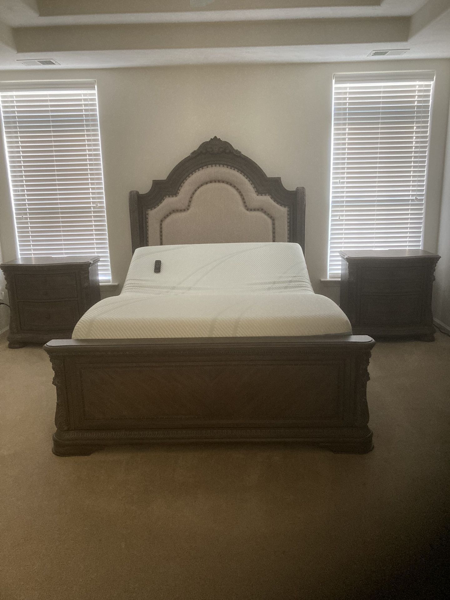 Beautiful Charmond Brown Queen Size Bedroom Suite 