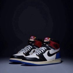Air Jordan 1 High OG SP Fragment Union LA Varsity Red Sport Royal Men’s Size 9, 9.5, 11, 12