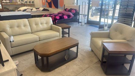 Top grain leather sofa chair set $899