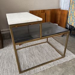 CB2 Modern Marble Side Table 