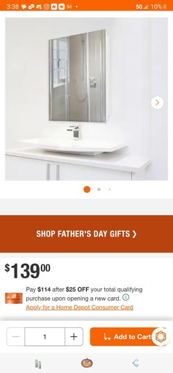 Glacier Bay Medicine Cabinet with Mirror