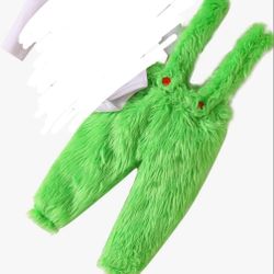 Grinch  Baby Girl Boy Christmas Outfits Letter Romper Jumpsuit Dress Green Furry Suspender Skirt Pants Overalls