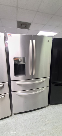 Kenmore 4‑Door French Door Fridge – Stainless, Ice/Water