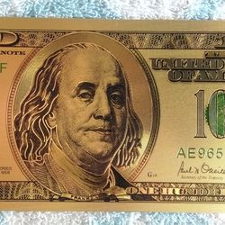 Gold $100.00 Bill