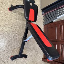 BowFlex Adjustable Workout Bench - Great Condition - Red/Black