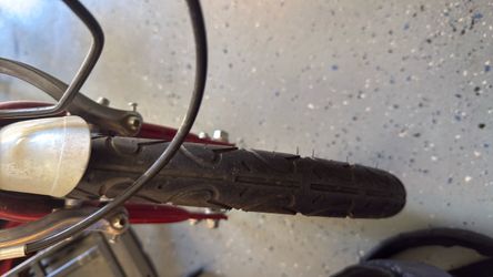 Vintage Red Bicycle Front End