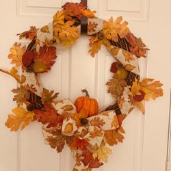 Fall Autumn Wreath 20” New!! Handcraft