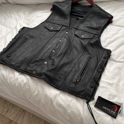 Leather Vest Side Laced